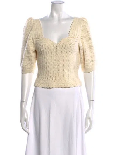 Pre-owned Ba&sh Square Neckline Sweater In Neutral