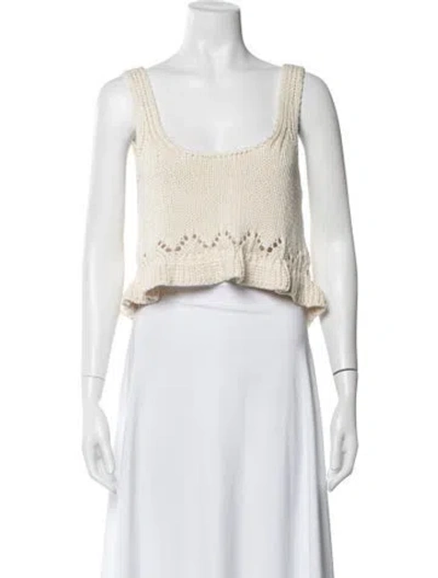 Pre-owned Ba&sh Square Neckline Sweater In Neutral