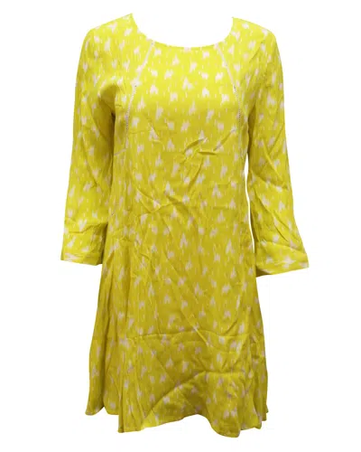 Ba&sh Ba & Sh Stacy A-line Mini Dress In Yellow Viscose In Green