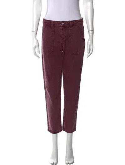 Pre-owned Ba&sh Straight Leg Pants In Burgundy