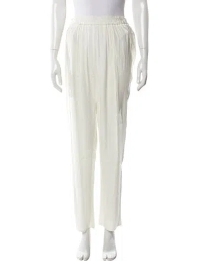 Pre-owned Ba&sh Straight Leg Pants In White