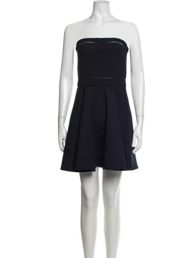 Pre-owned Ba&sh Strapless Mini Dress In Blue