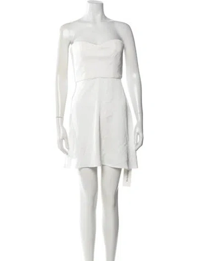 Pre-owned Ba&sh Strapless Mini Dress In Gray