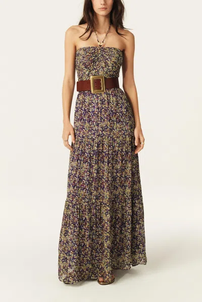Ba&sh Strapless Sleeve  Collar Dress Lorie For Women In Brown