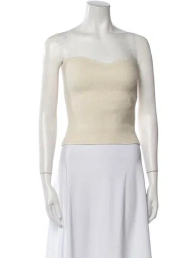 Pre-owned Ba&sh Strapless Sweater W/ Tags In Neutral