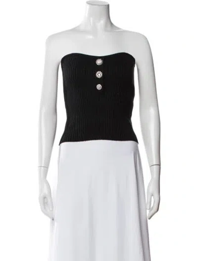 Pre-owned Ba&sh Strapless Top In Black