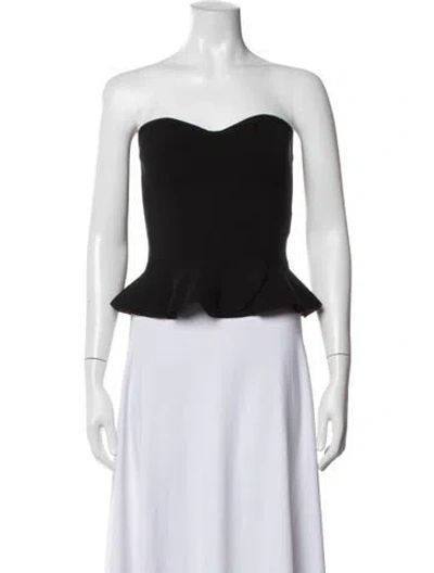 Pre-owned Ba&sh Strapless Top In Black
