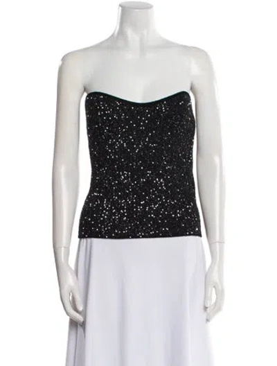 Pre-owned Ba&sh Strapless Top W/ Tags In Black