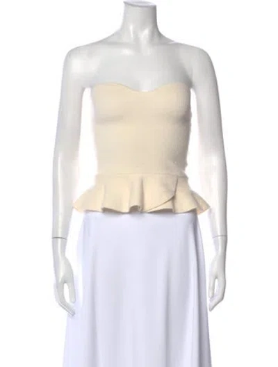 Pre-owned Ba&sh Strapless Top W/ Tags In Neutral