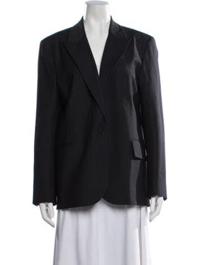 Pre-owned Ba&sh Striped Blazer In Blue