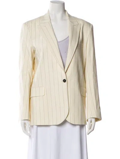 Pre-owned Ba&sh Striped Blazer In Neutral