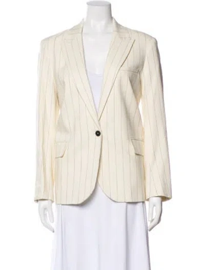 Pre-owned Ba&sh Striped Blazer In Neutral