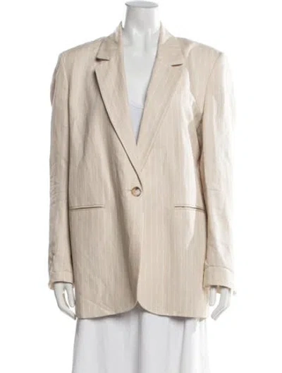 Pre-owned Ba&sh Striped Blazer In Neutral