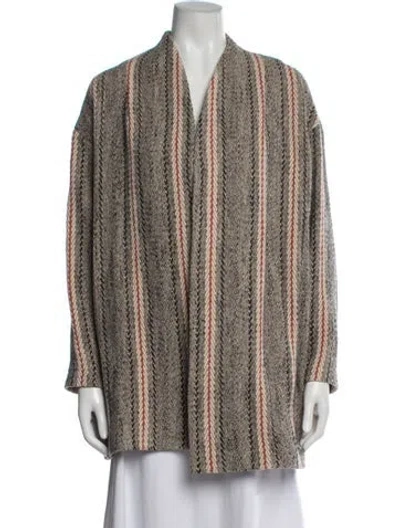 Pre-owned Ba&sh Striped Coat In Neutral