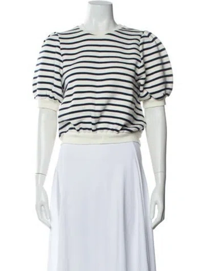 Pre-owned Ba&sh Striped Crew Neck Sweater In Blue