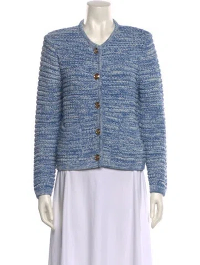 Pre-owned Ba&sh Striped Crew Neck Sweater In Blue