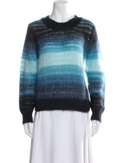 Pre-owned Ba&sh Striped Crew Neck Sweater In Blue