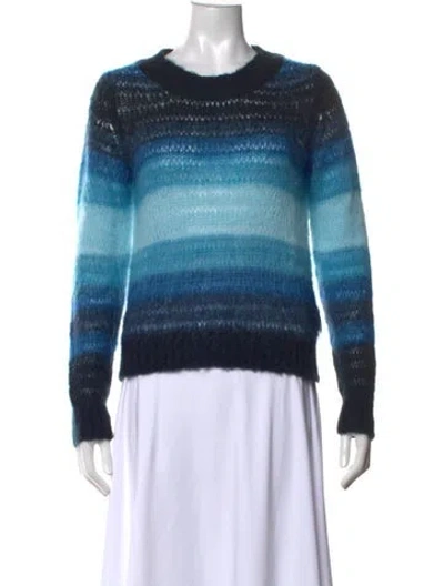 Pre-owned Ba&sh Striped Crew Neck Sweater In Blue