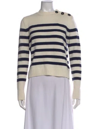 Pre-owned Ba&sh Striped Crew Neck Sweater In Blue/neutrals