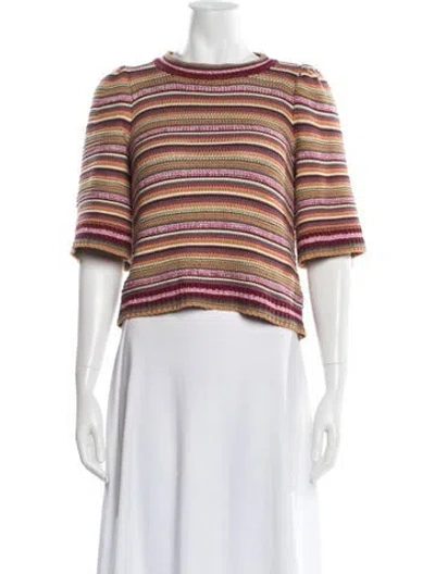 Pre-owned Ba&sh Striped Crew Neck Sweater In Multicolor