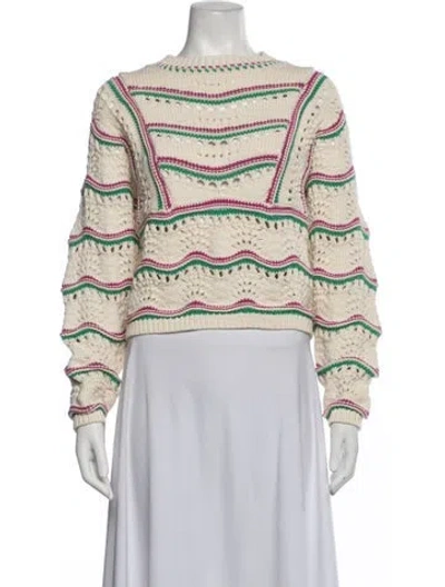 Pre-owned Ba&sh Striped Crew Neck Sweater In Multicolor