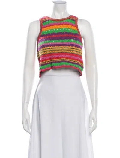 Pre-owned Ba&sh Striped Crew Neck Sweater In Multicolor