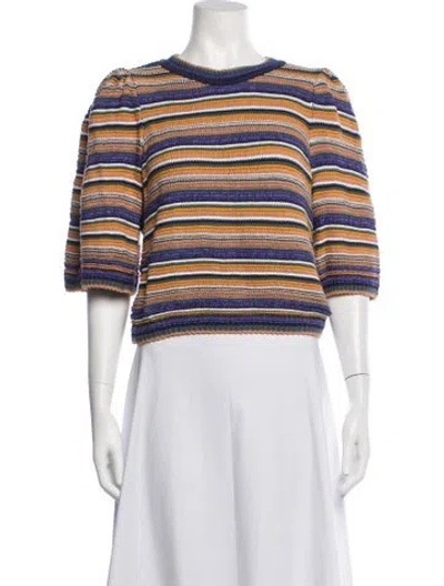Pre-owned Ba&sh Striped Crew Neck Sweater In Multicolor