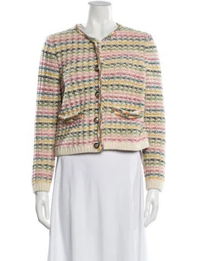 Pre-owned Ba&sh Striped Crew Neck Sweater In Neutral