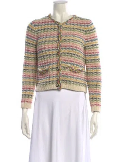 Pre-owned Ba&sh Striped Crew Neck Sweater In Neutral