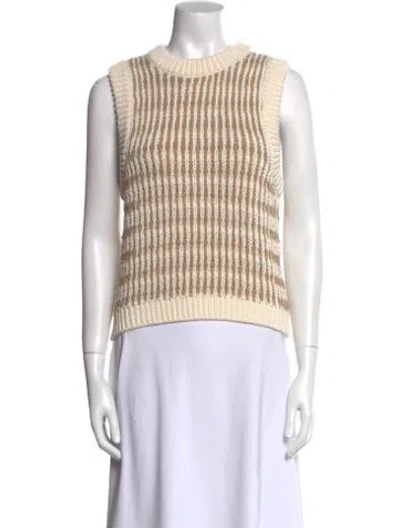 Pre-owned Ba&sh Striped Crew Neck Sweater In Neutral