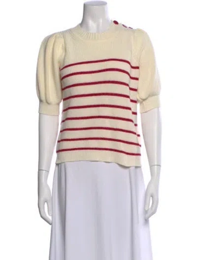 Pre-owned Ba&sh Striped Crew Neck Sweater In Neutral