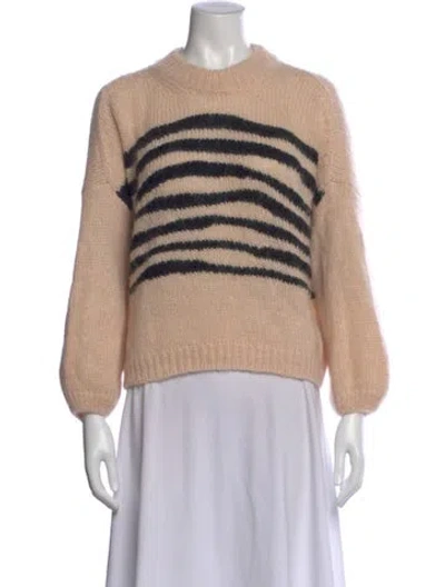 Pre-owned Ba&sh Striped Crew Neck Sweater In Neutral