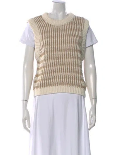 Pre-owned Ba&sh Striped Crew Neck Sweater In Neutral