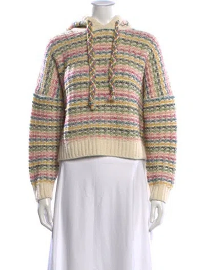 Pre-owned Ba&sh Striped Crew Neck Sweater In Neutral