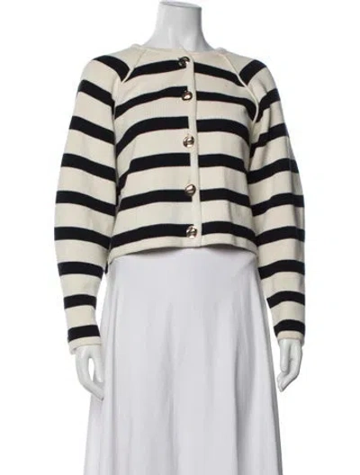 Pre-owned Ba&sh Striped Crew Neck Sweater In Neutrals