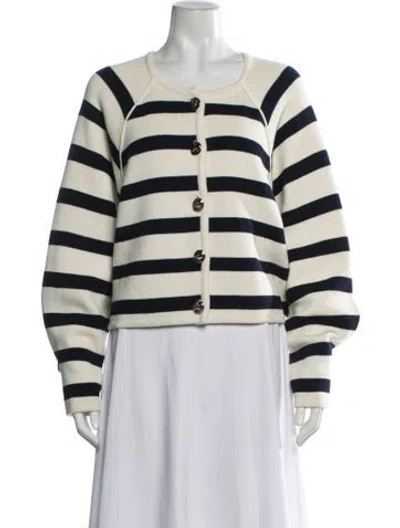 Pre-owned Ba&sh Striped Crew Neck Sweater In Neutrals