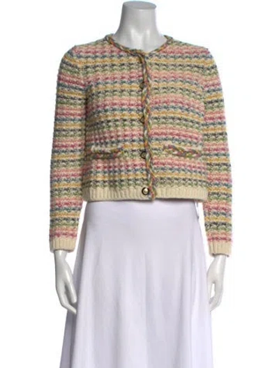 Pre-owned Ba&sh Striped Crew Neck Sweater In Neutrals