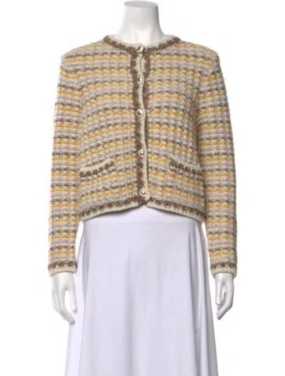 Pre-owned Ba&sh Striped Crew Neck Sweater In Pink