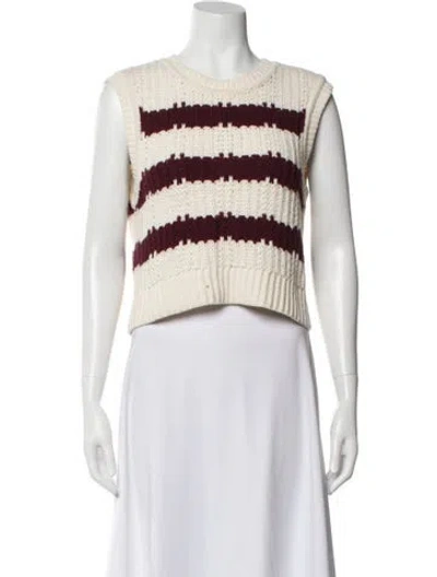 Pre-owned Ba&sh Striped Crew Neck Top In Multi