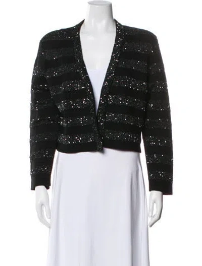 Pre-owned Ba&sh Striped Evening Jacket In Black