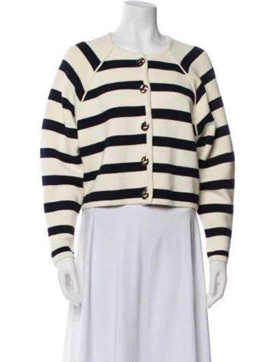 Pre-owned Ba&sh Striped Evening Jacket In White