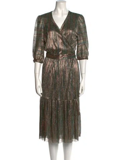 Pre-owned Ba&sh Striped Long Dress