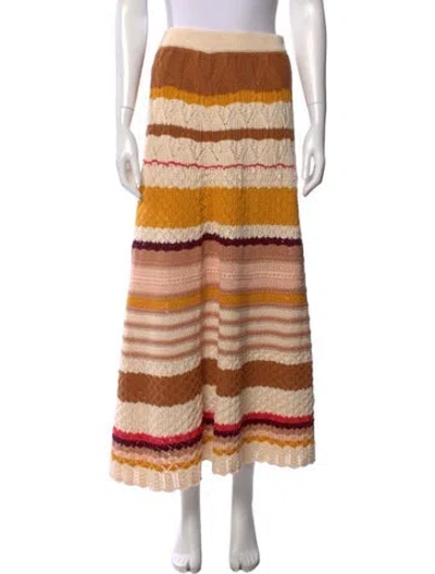 Pre-owned Ba&sh Striped Long Skirt
