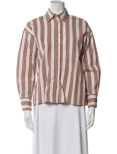 Pre-owned Ba&sh Striped Long Sleeve Blouse In Multi