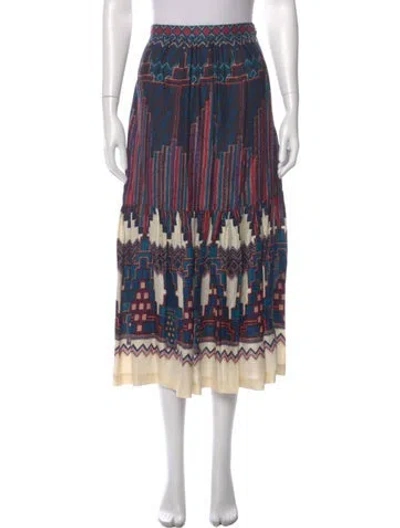 Pre-owned Ba&sh Striped Midi Length Skirt In Blue