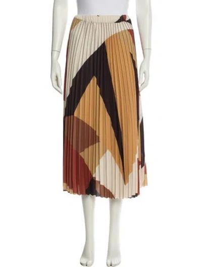 Pre-owned Ba&sh Striped Midi Length Skirt In Brown