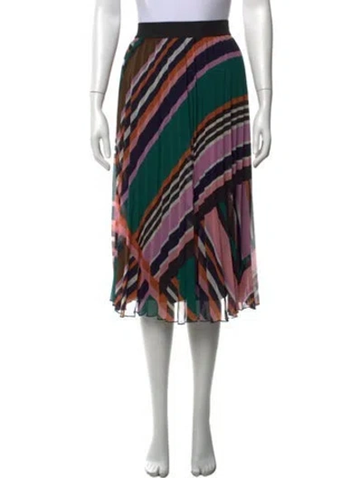 Pre-owned Ba&sh Striped Midi Length Skirt In Pink