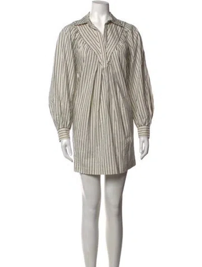 Pre-owned Ba&sh Striped Mini Dress In Multicolor