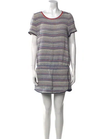 Pre-owned Ba&sh Striped Mini Dress In Red