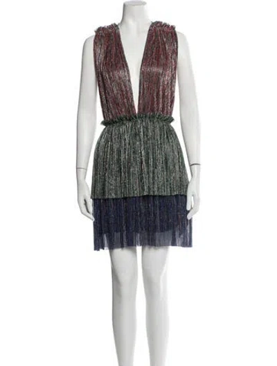 Pre-owned Ba&sh Striped Mini Dress W/ Tags In Blue
